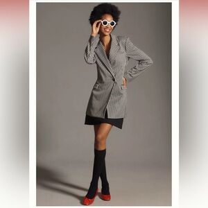 Maeve Longline Gingham Blazer